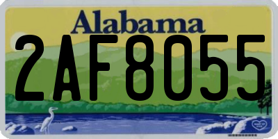 AL license plate 2AF8055