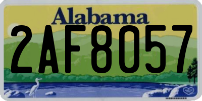 AL license plate 2AF8057