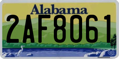 AL license plate 2AF8061