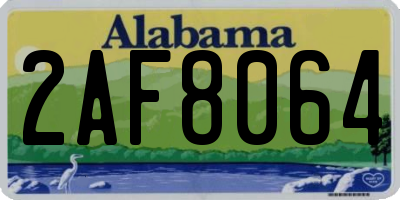 AL license plate 2AF8064