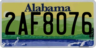 AL license plate 2AF8076