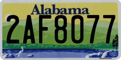 AL license plate 2AF8077
