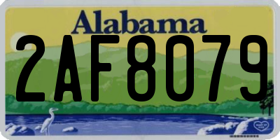 AL license plate 2AF8079