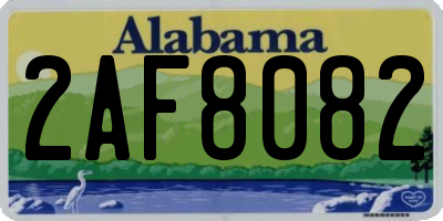 AL license plate 2AF8082