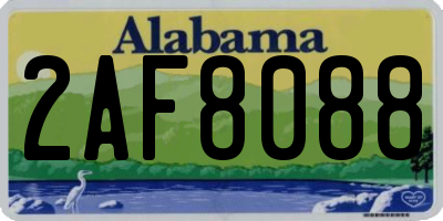 AL license plate 2AF8088