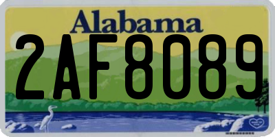AL license plate 2AF8089