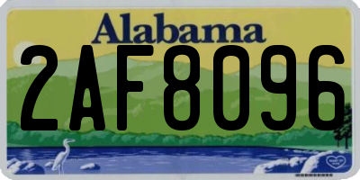 AL license plate 2AF8096