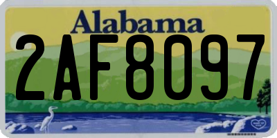 AL license plate 2AF8097