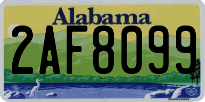 AL license plate 2AF8099
