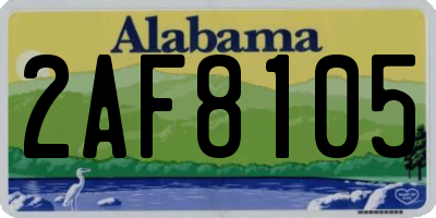 AL license plate 2AF8105