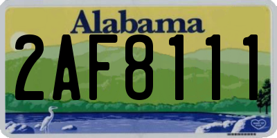 AL license plate 2AF8111