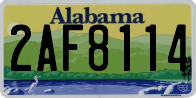 AL license plate 2AF8114
