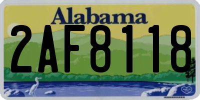 AL license plate 2AF8118