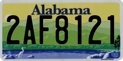 AL license plate 2AF8121