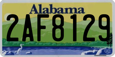 AL license plate 2AF8129
