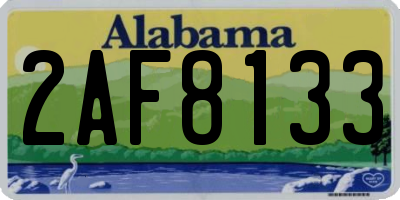 AL license plate 2AF8133