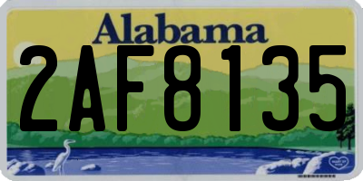 AL license plate 2AF8135