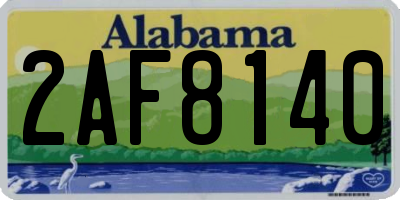 AL license plate 2AF8140