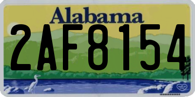 AL license plate 2AF8154