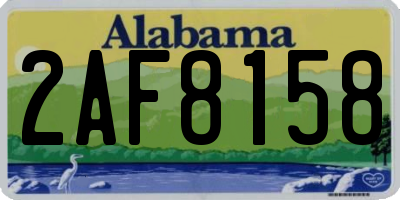 AL license plate 2AF8158
