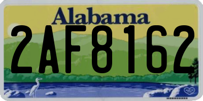 AL license plate 2AF8162
