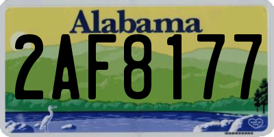 AL license plate 2AF8177