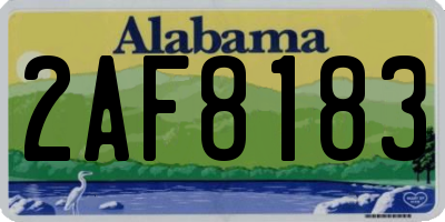 AL license plate 2AF8183