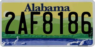 AL license plate 2AF8186