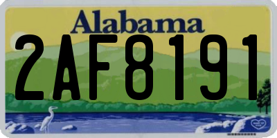 AL license plate 2AF8191