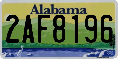 AL license plate 2AF8196