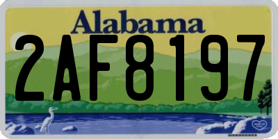 AL license plate 2AF8197