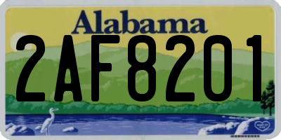 AL license plate 2AF8201