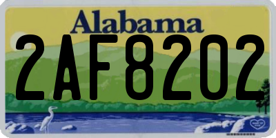 AL license plate 2AF8202