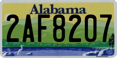 AL license plate 2AF8207