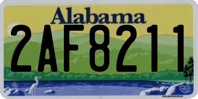 AL license plate 2AF8211