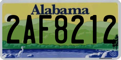AL license plate 2AF8212