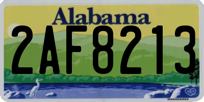 AL license plate 2AF8213