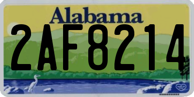 AL license plate 2AF8214