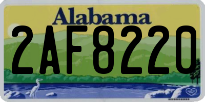 AL license plate 2AF8220
