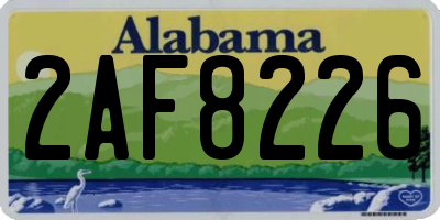 AL license plate 2AF8226