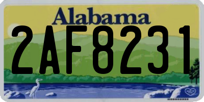 AL license plate 2AF8231