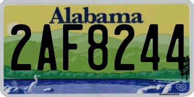AL license plate 2AF8244