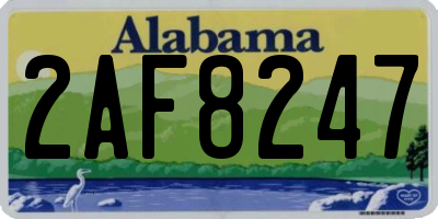 AL license plate 2AF8247