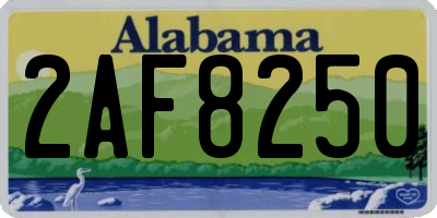 AL license plate 2AF8250
