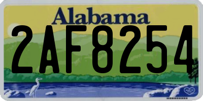 AL license plate 2AF8254
