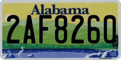 AL license plate 2AF8260