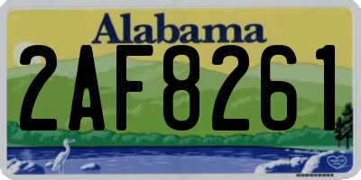 AL license plate 2AF8261