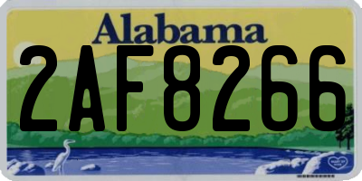 AL license plate 2AF8266