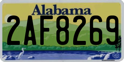 AL license plate 2AF8269