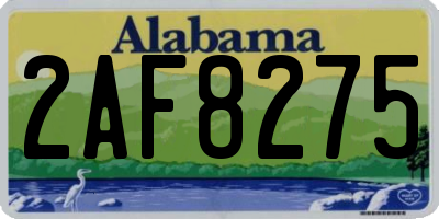 AL license plate 2AF8275